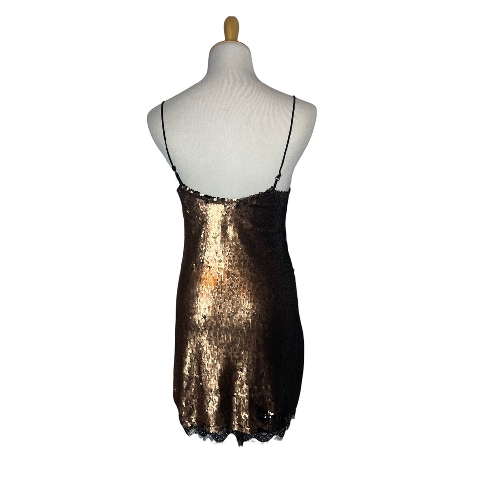 Last Chance….Free People Seeing Double Metallic Sequin Slip Dress xs - Picture 8 of 15